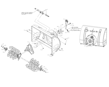 Impeller Diagram and Parts List for 2X26-INCHTRAC (31AH7FVM710)(2020) Cub Cadet Snow Blower